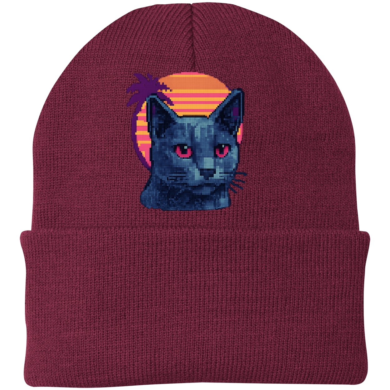 CP90 Port & Company Knit Beanie - Maroon
