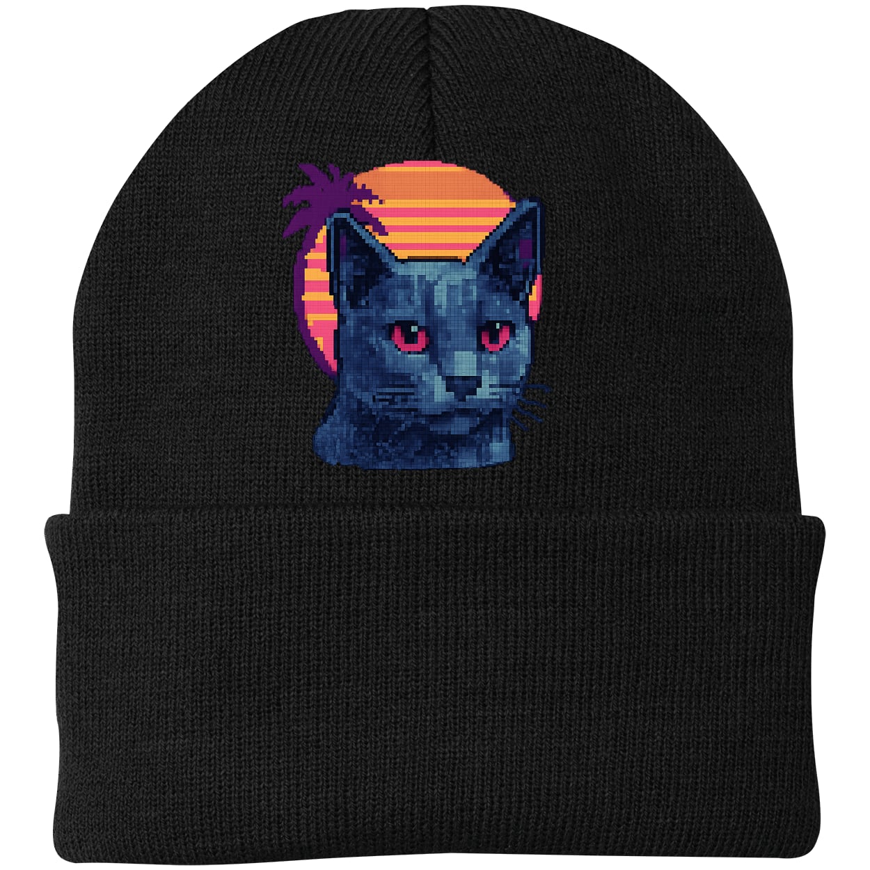 CP90 Port & Company Knit Beanie - Black