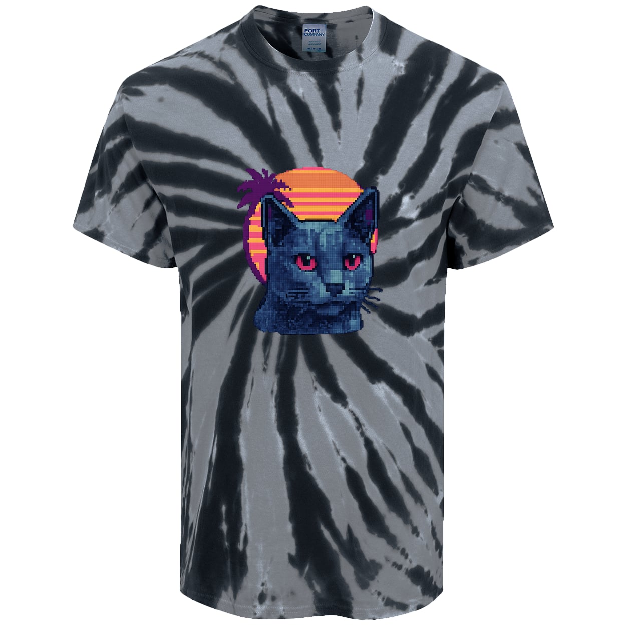 PC147 Port & Company Tie-Dye Tee - Black