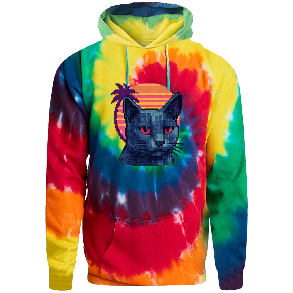 PC146 Port & Company Adult Tie-Dye Pullover Hoodie - Rainbow