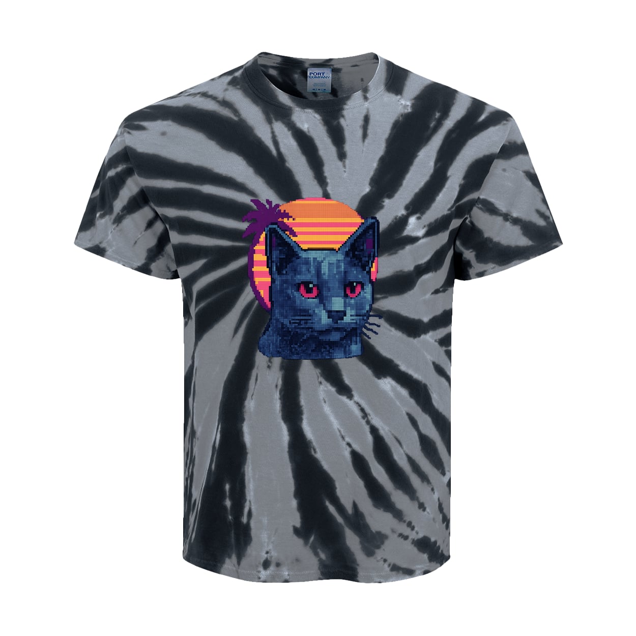 PC147Y Port & Company Kids Tie-Dye Tee - Black