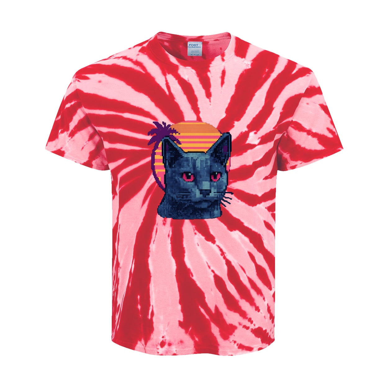 PC147Y Port & Company Kids Tie-Dye Tee - Red