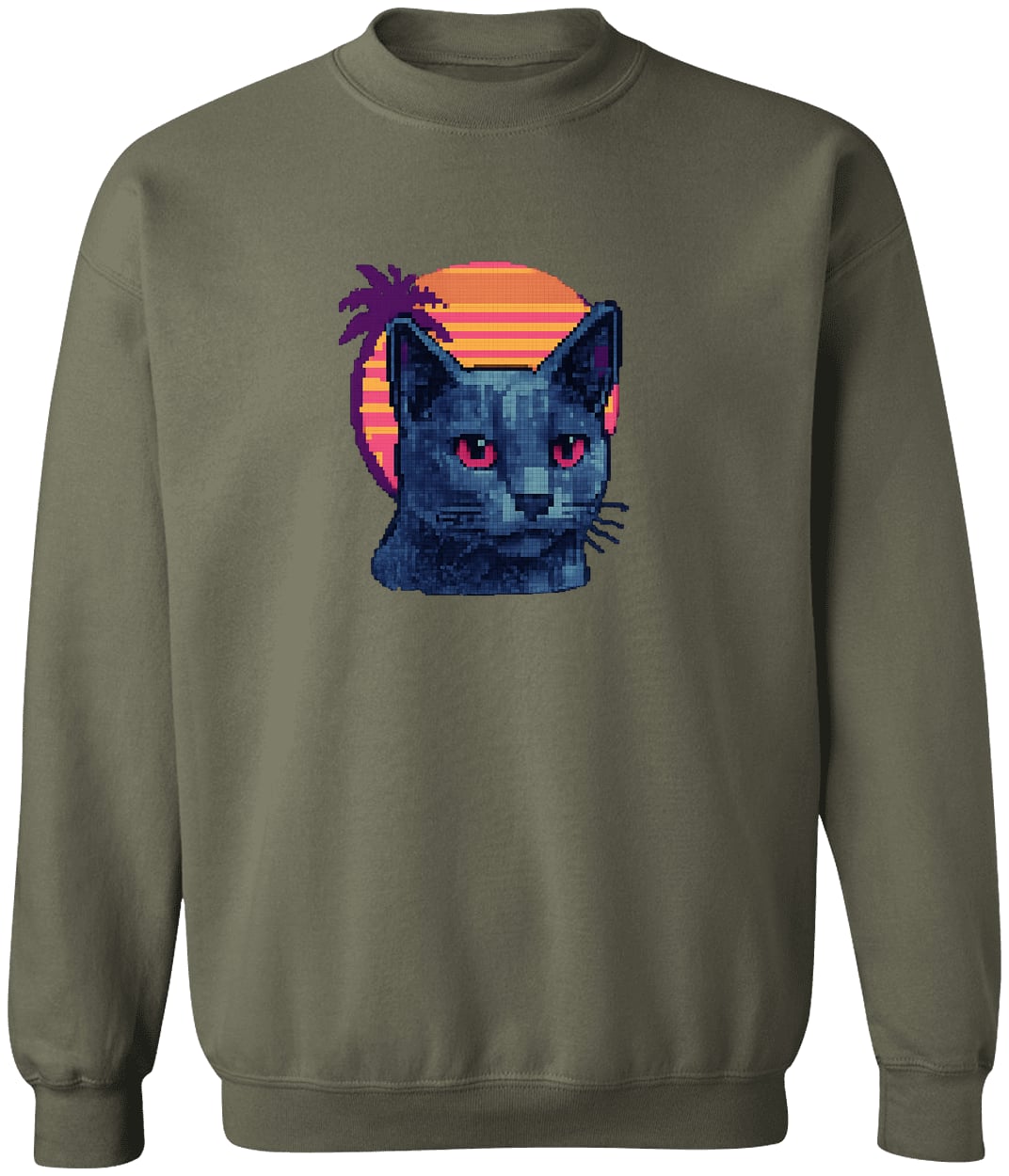 G180 Gildan Crewneck Pullover Sweatshirt - Military Green