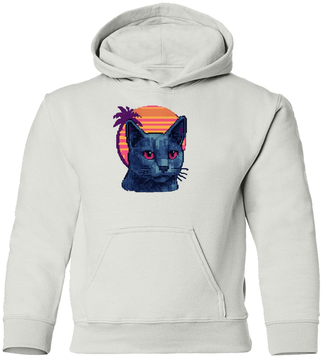 G185B Gildan Youth Pullover Hoodie - White