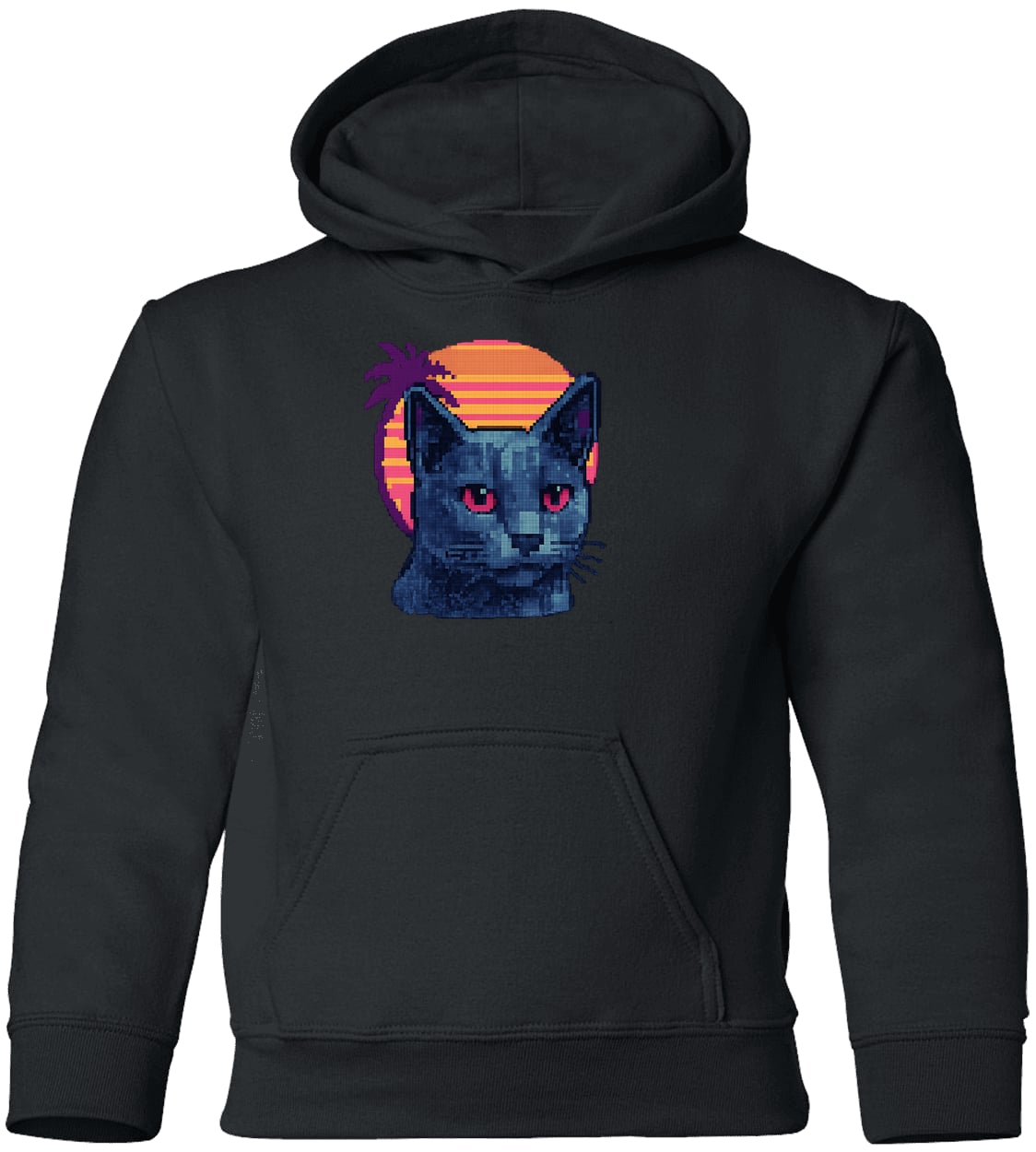 G185B Gildan Youth Pullover Hoodie - Black