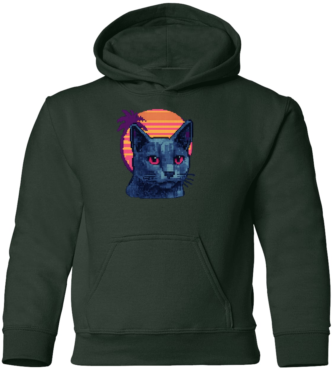 G185B Gildan Youth Pullover Hoodie - Forest Green
