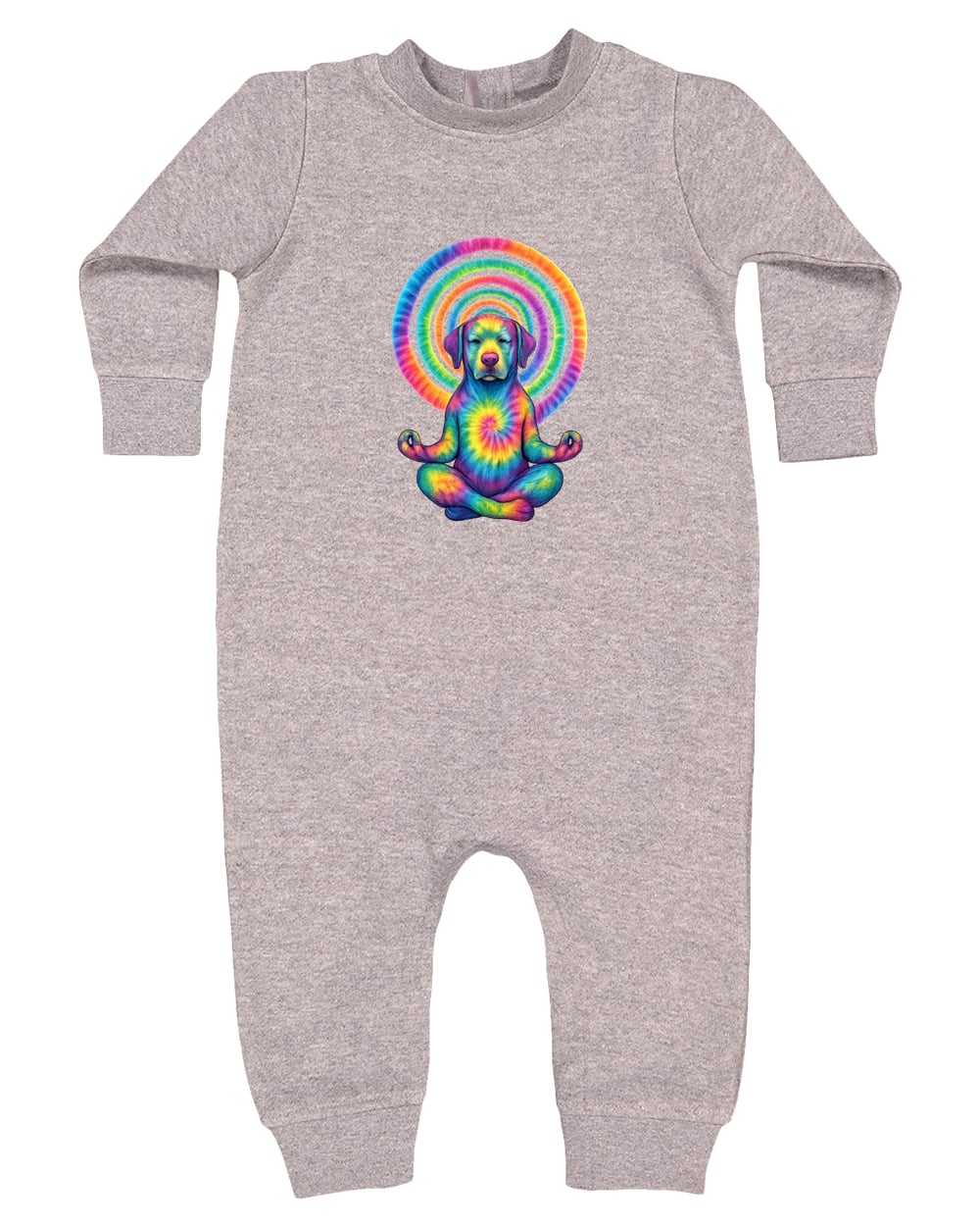 4447 Rabbit Skins Infant Fleece One-Piece Bodysuit - Heather Grey