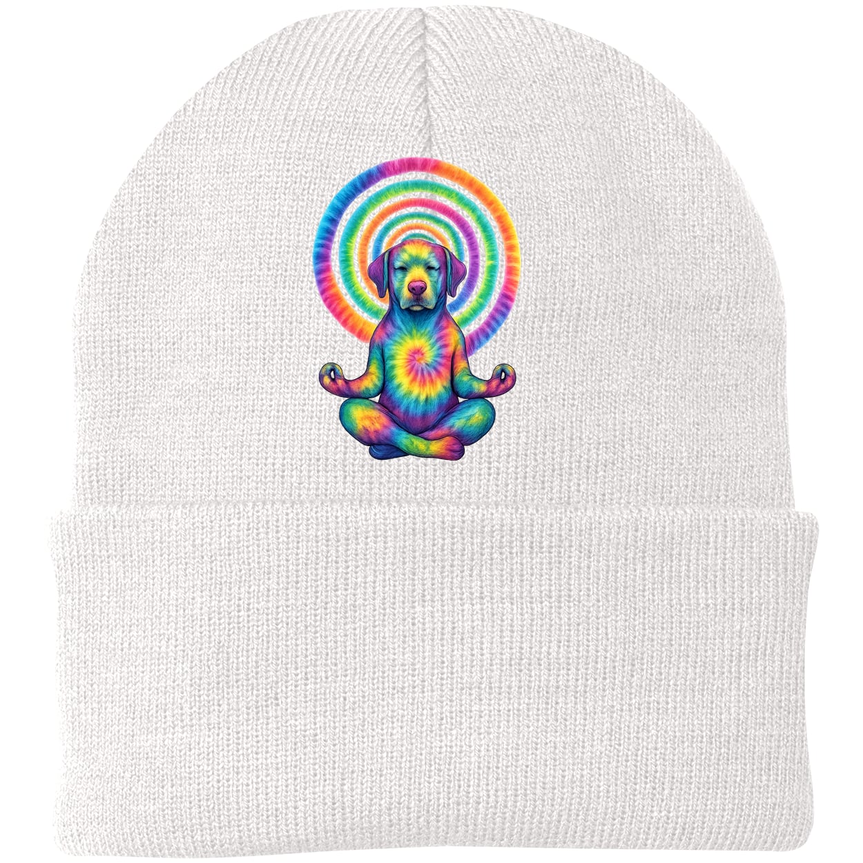CP90 Port & Company Knit Beanie - White