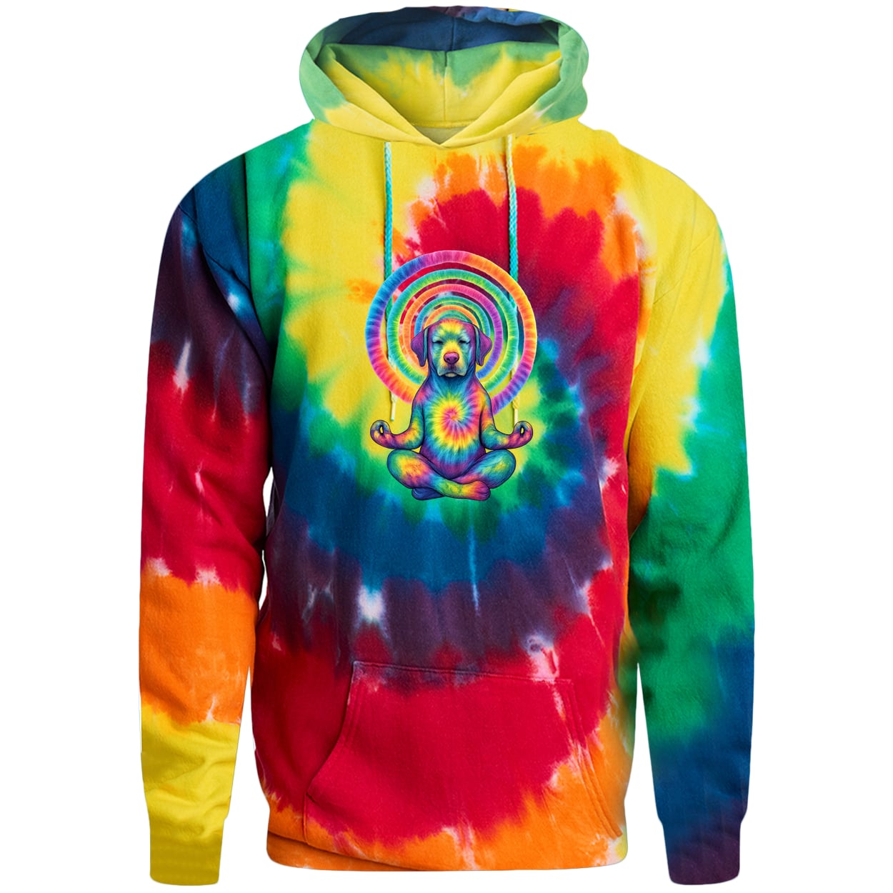 PC146 Port & Company Adult Tie-Dye Pullover Hoodie - Rainbow
