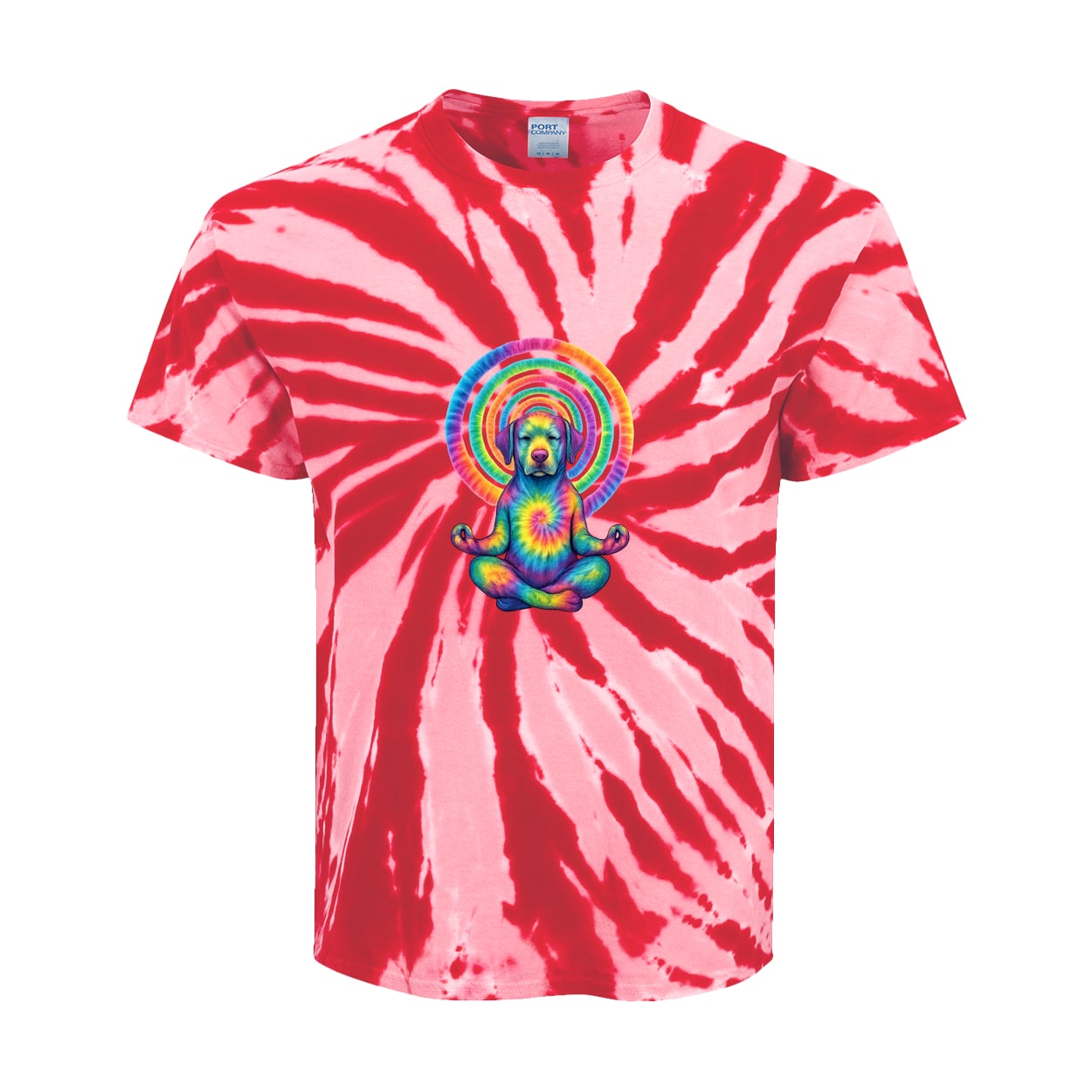 PC147Y Port & Company Kids Tie-Dye Tee - Red