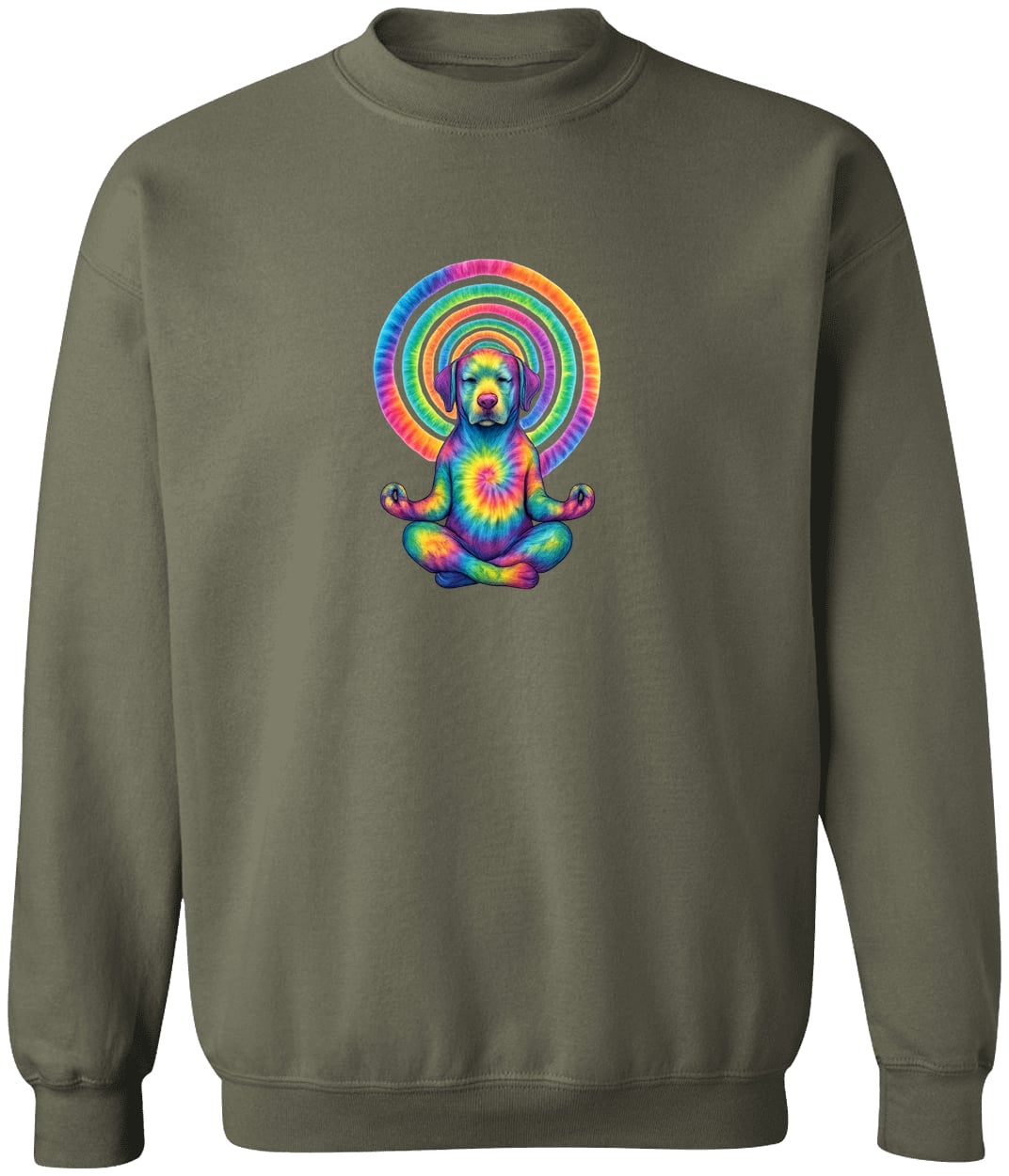G180 Gildan Crewneck Pullover Sweatshirt - Military Green