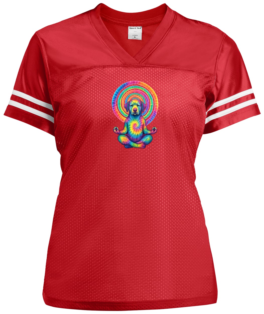 LST307 Sport-Tek Ladies' Replica Jersey - True Red/White