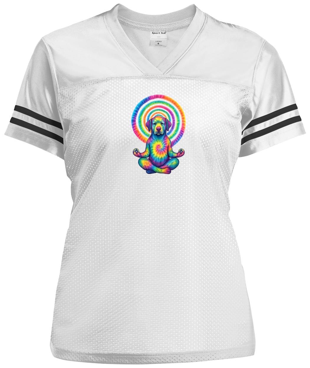 LST307 Sport-Tek Ladies' Replica Jersey - White/Black