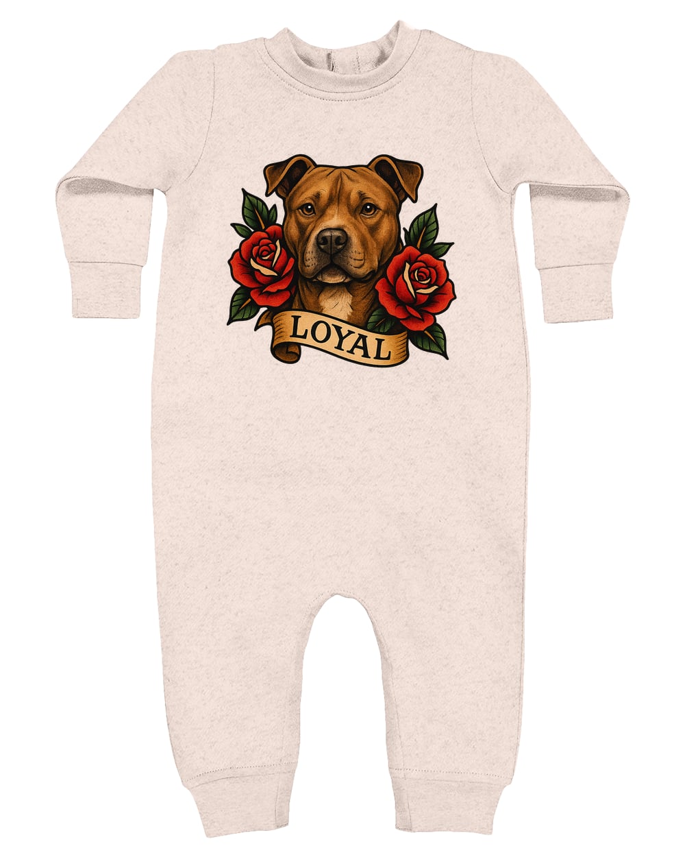 4447 Rabbit Skins Infant Fleece One-Piece Bodysuit - Natural Heather