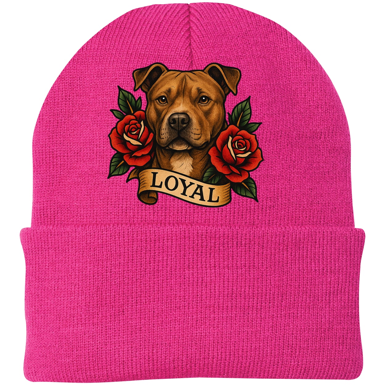 CP90 Port & Company Knit Beanie - Neon Pink