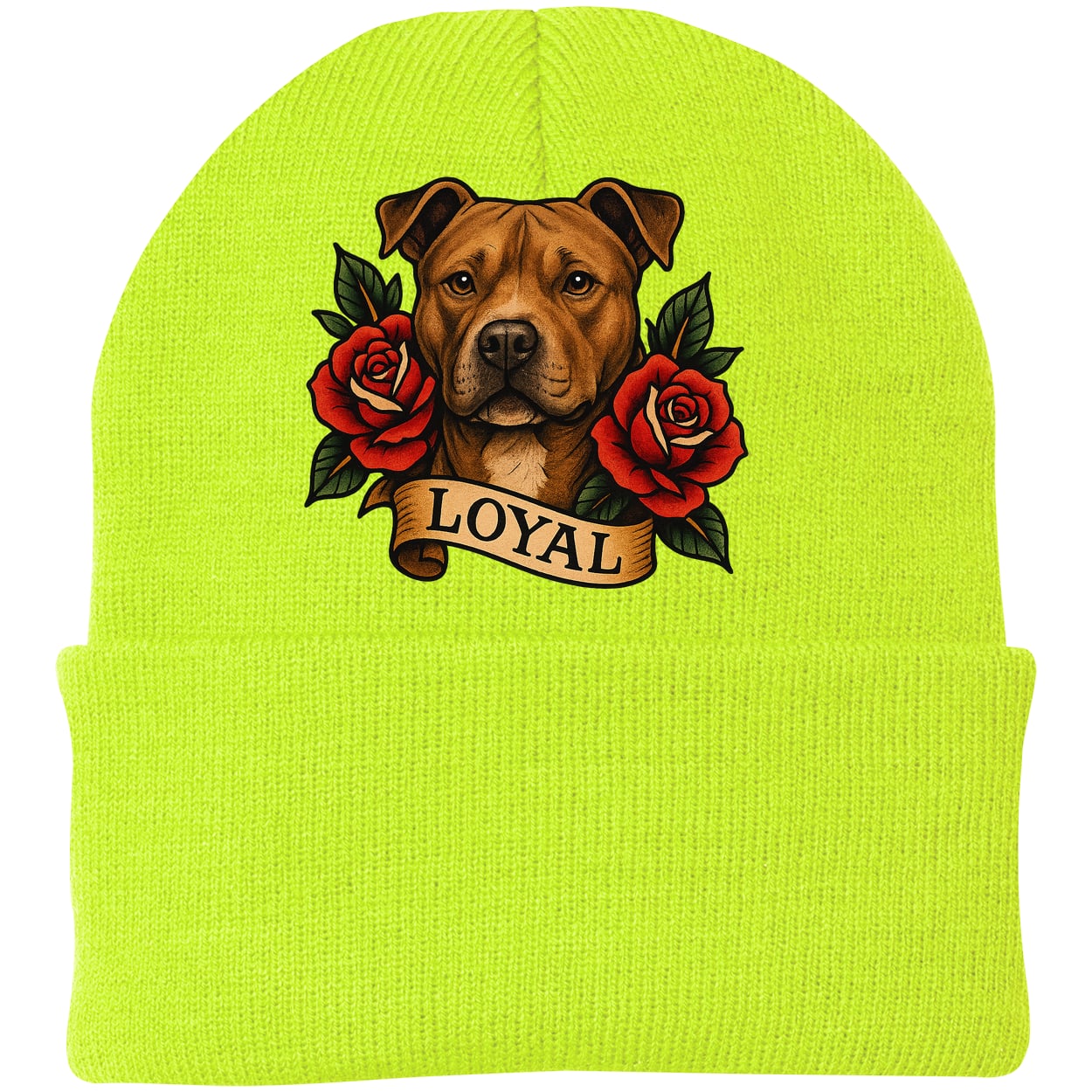 CP90 Port & Company Knit Beanie - Neon Yellow