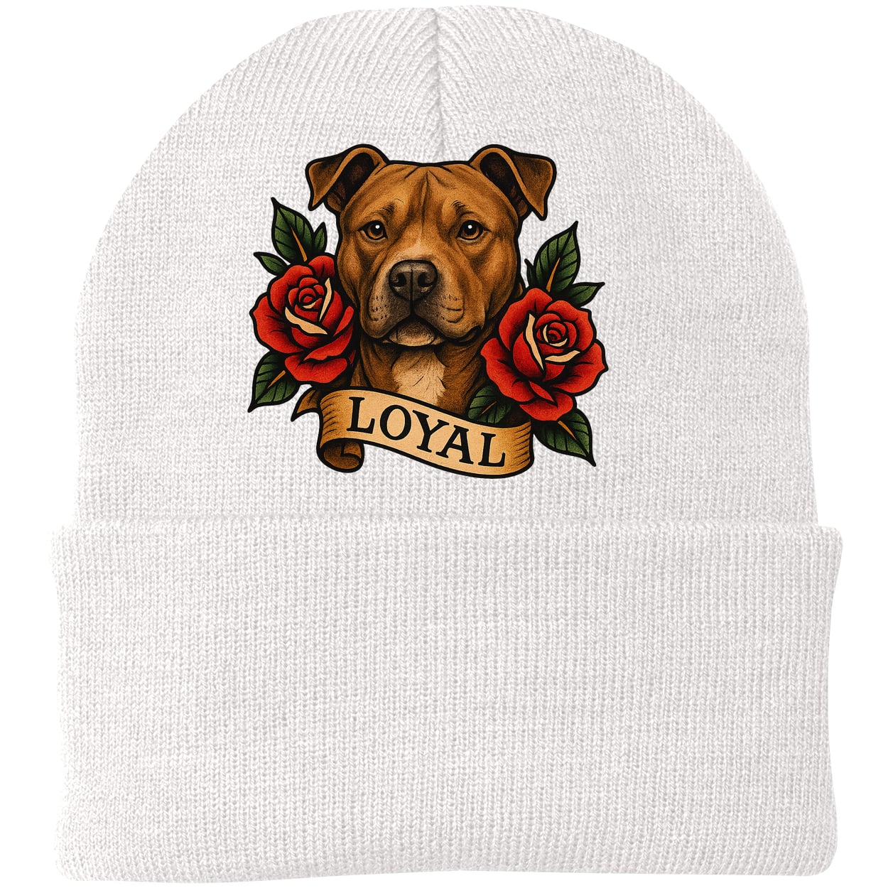 CP90 Port & Company Knit Beanie - White