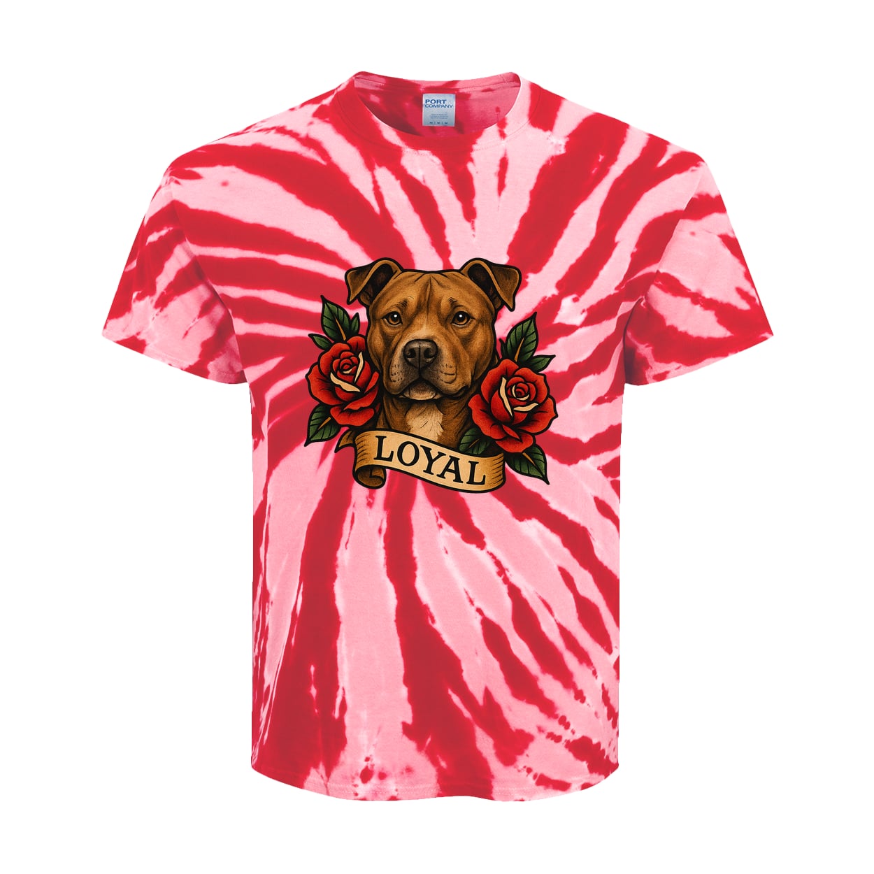 PC147Y Port & Company Kids Tie-Dye Tee - Red
