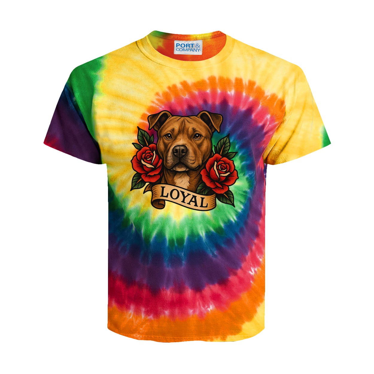 PC147Y Port & Company Kids Tie-Dye Tee - Rainbow