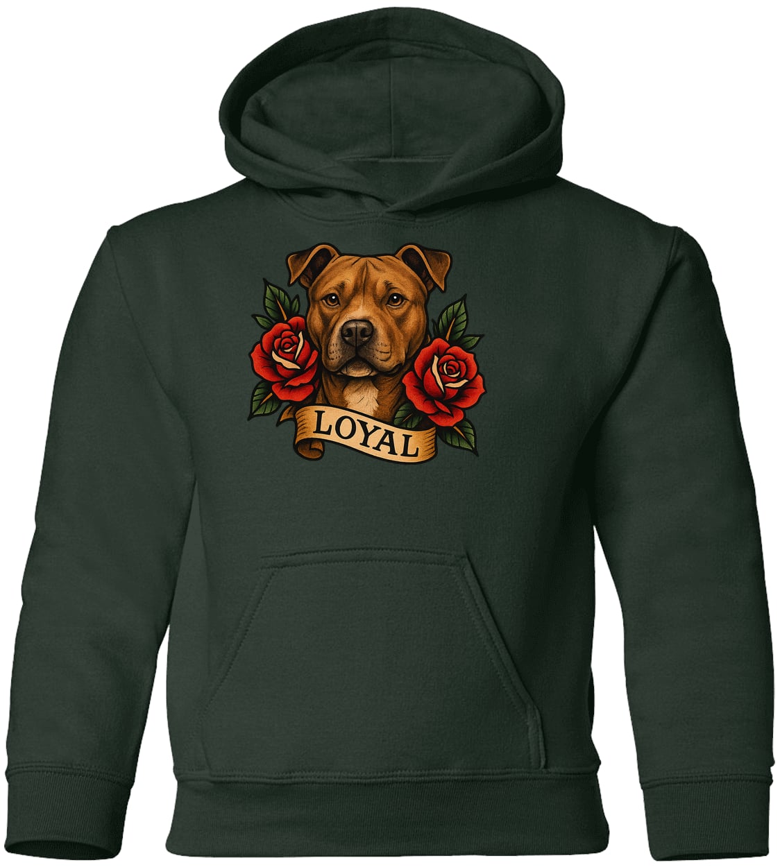 G185B Gildan Youth Pullover Hoodie - Forest Green