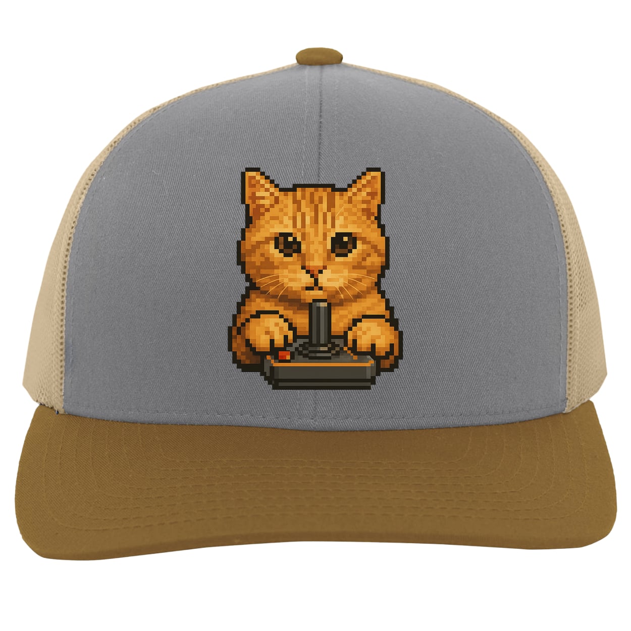 104C Trucker Snap Back - Heather/Beige/Amber