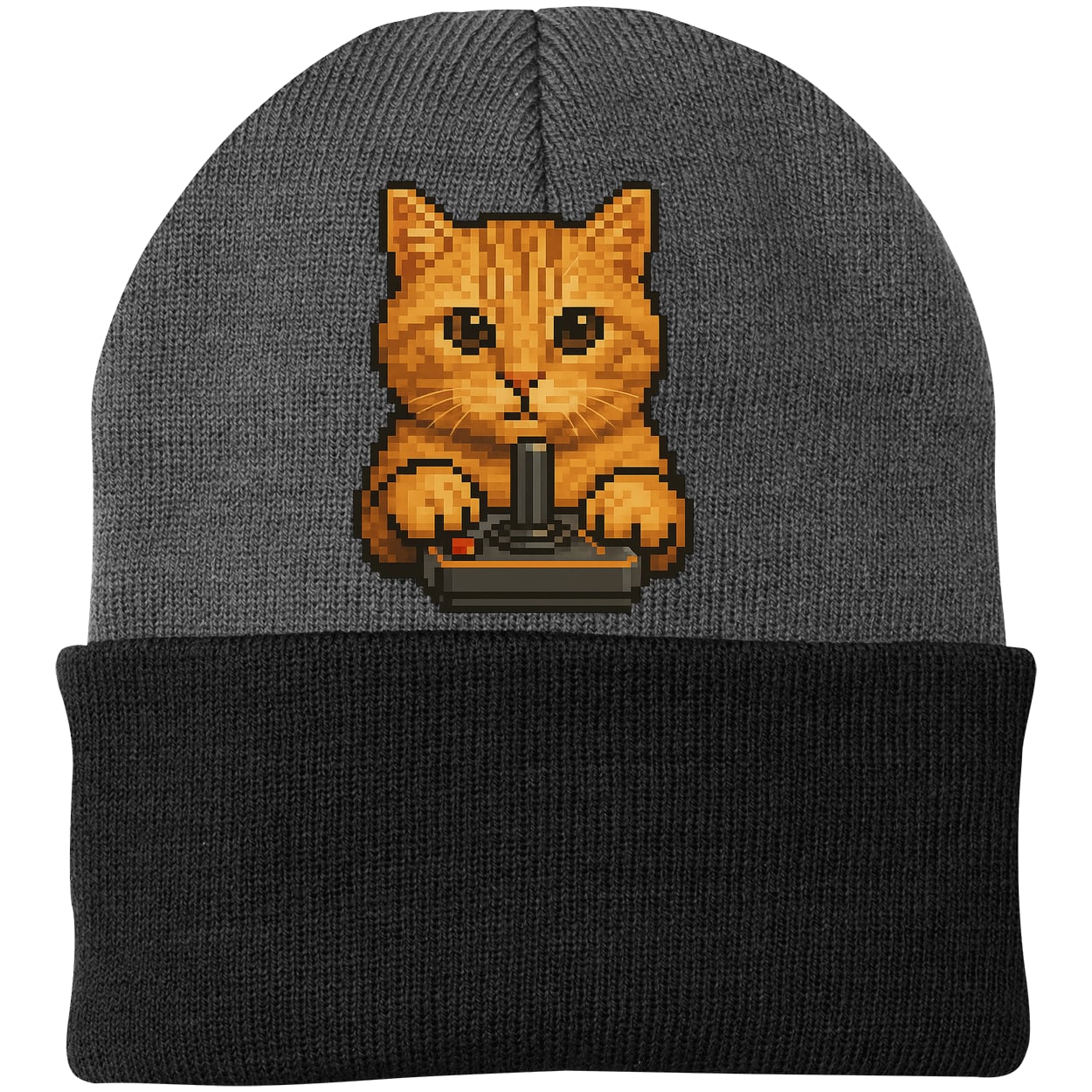 CP90 Port & Company Knit Beanie - Athletic Oxford/Black