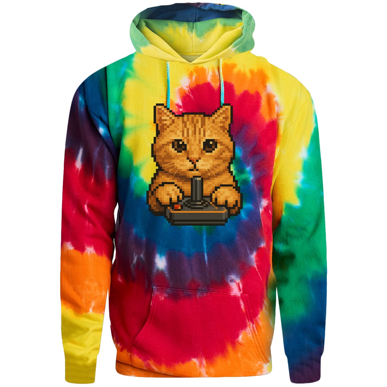 PC146 Port & Company Adult Tie-Dye Pullover Hoodie - Rainbow