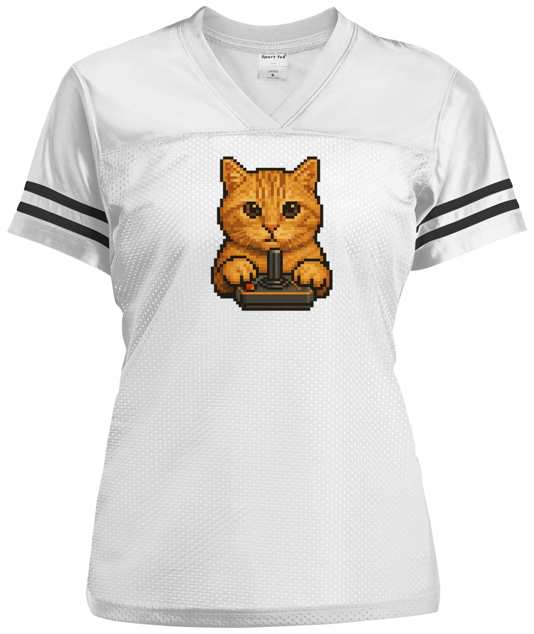 LST307 Sport-Tek Ladies' Replica Jersey - White/Black