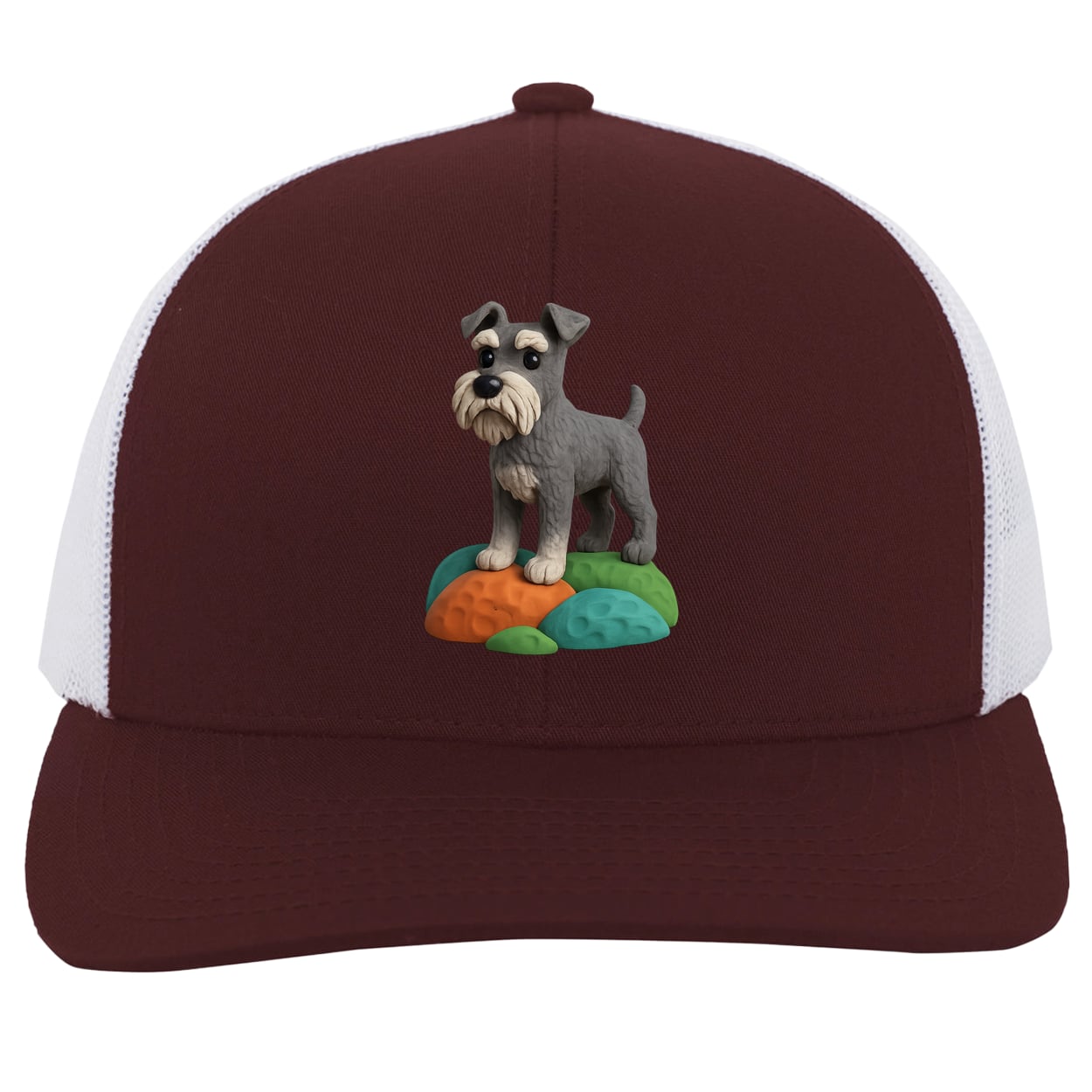 104C Trucker Snap Back - Maroon/White