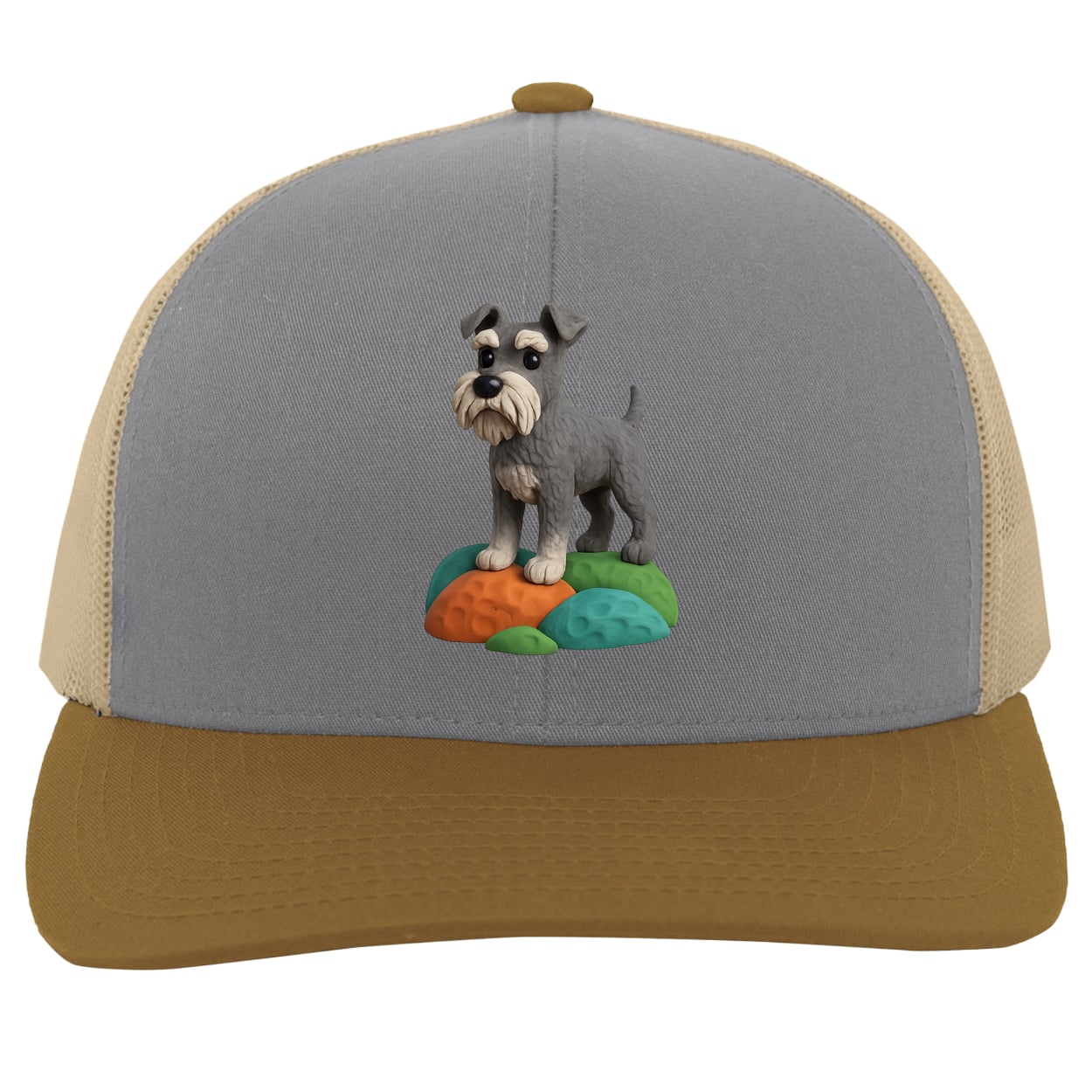104C Trucker Snap Back - Heather/Beige/Amber