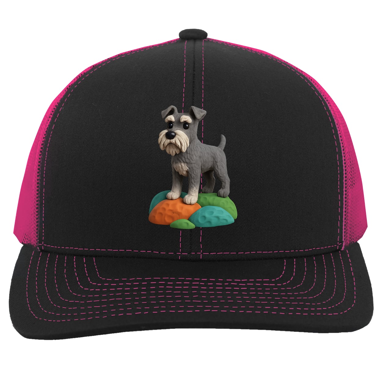 104C Trucker Snap Back - Black/Pink