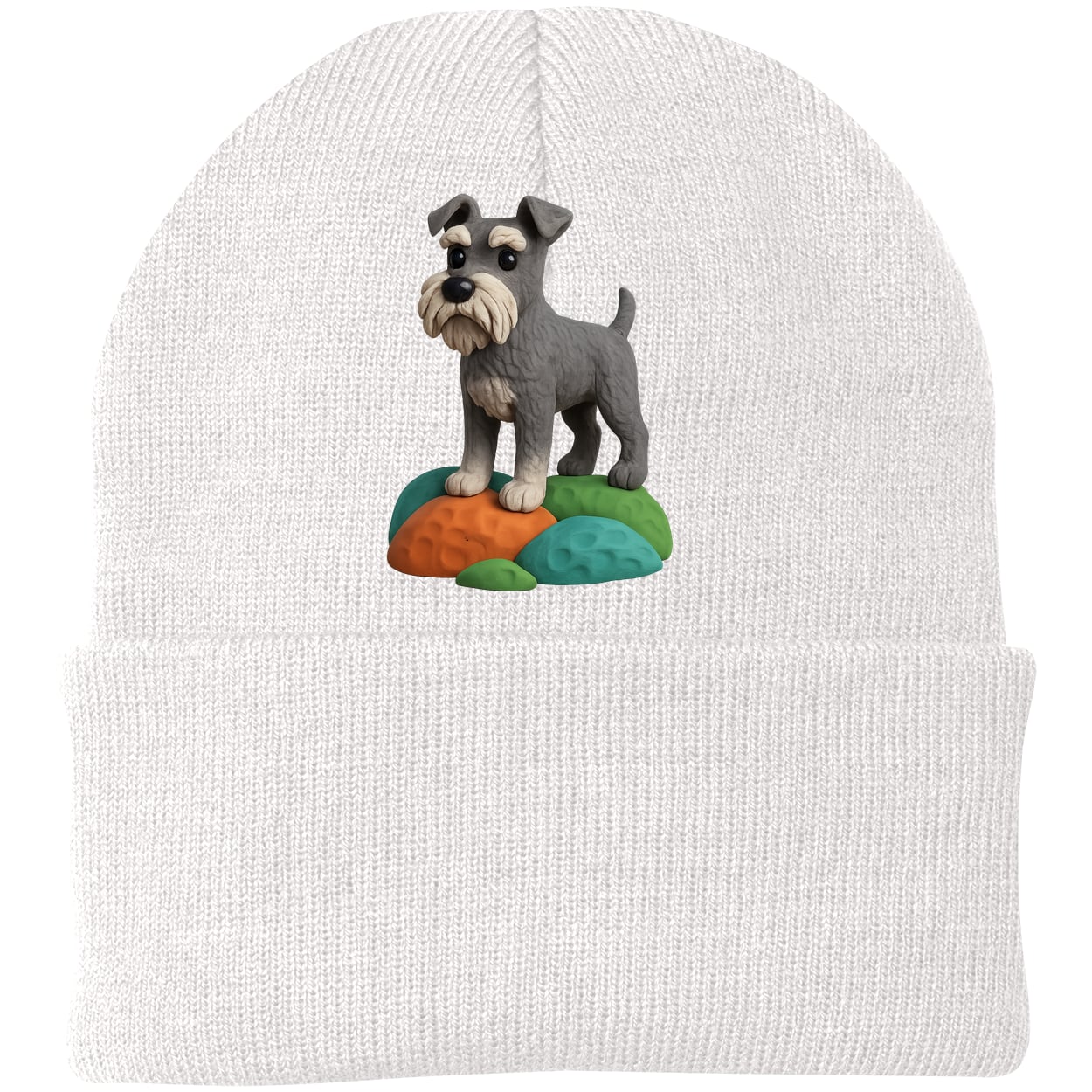 CP90 Port & Company Knit Beanie - White