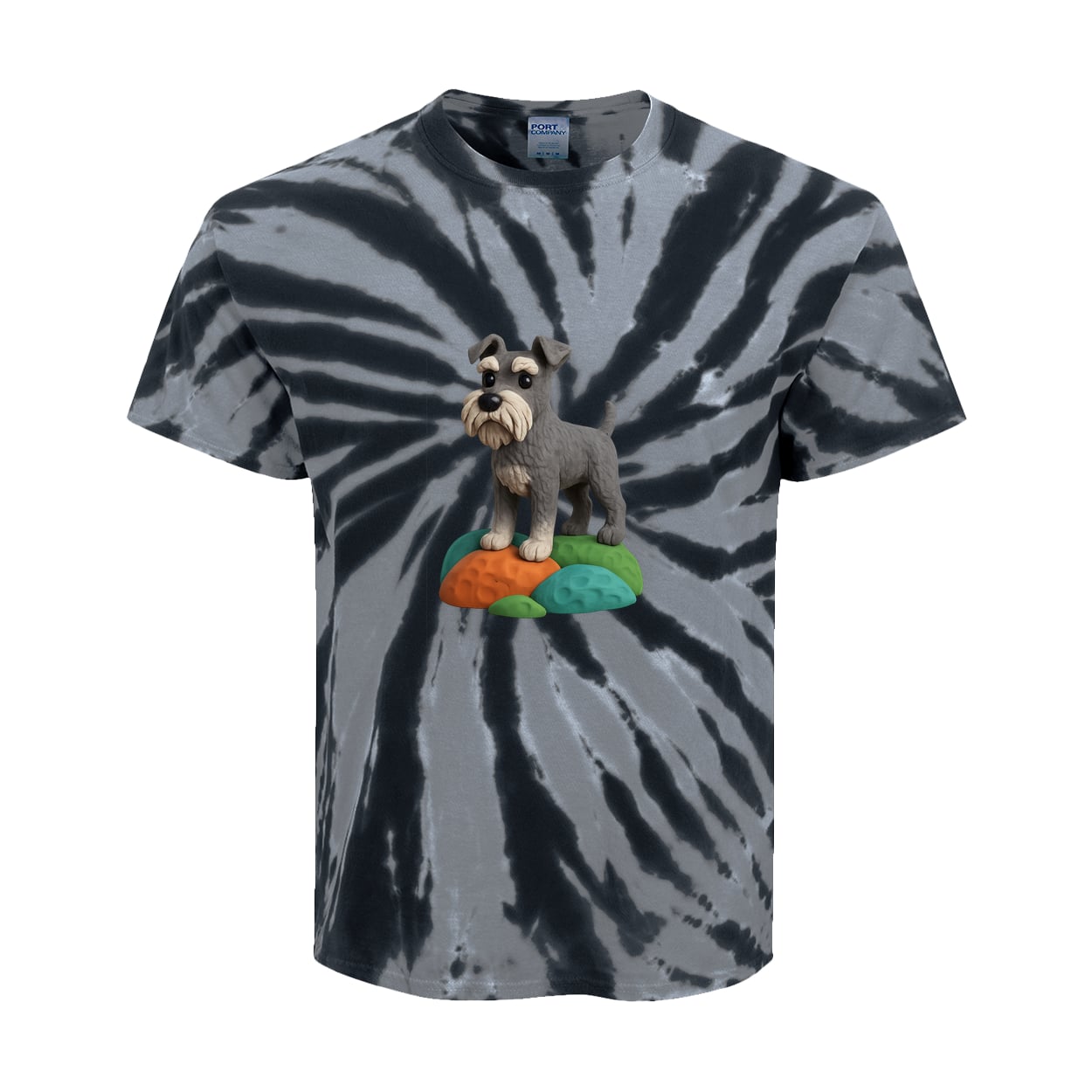 PC147Y Port & Company Kids Tie-Dye Tee - Black