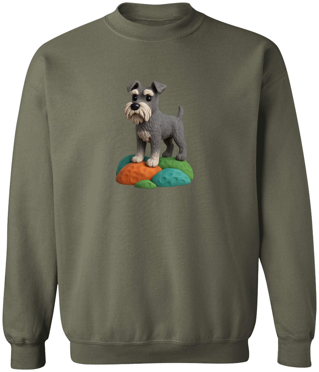 G180 Gildan Crewneck Pullover Sweatshirt - Military Green