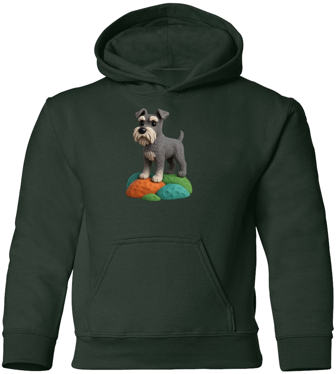 G185B Gildan Youth Pullover Hoodie - Forest Green