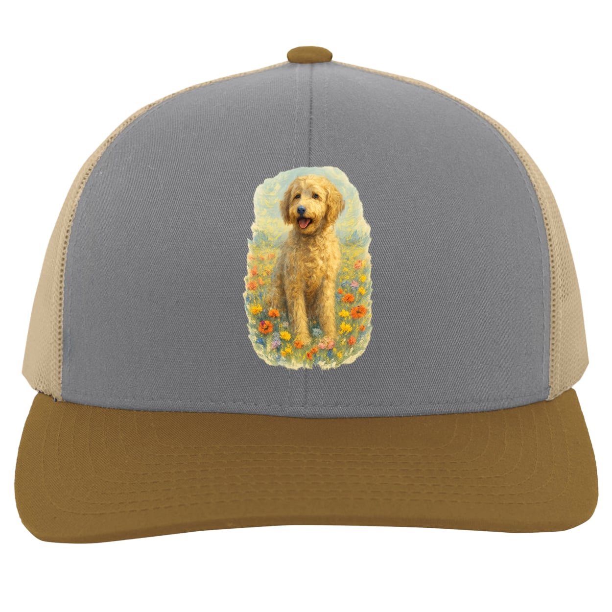 104C Trucker Snap Back - Heather/Beige/Amber