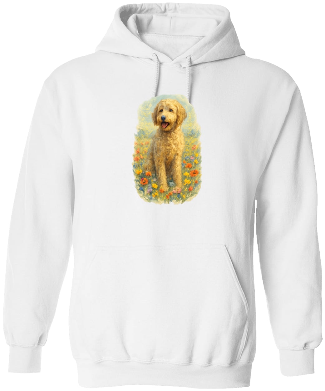 G185 Gildan Pullover Hoodie - White