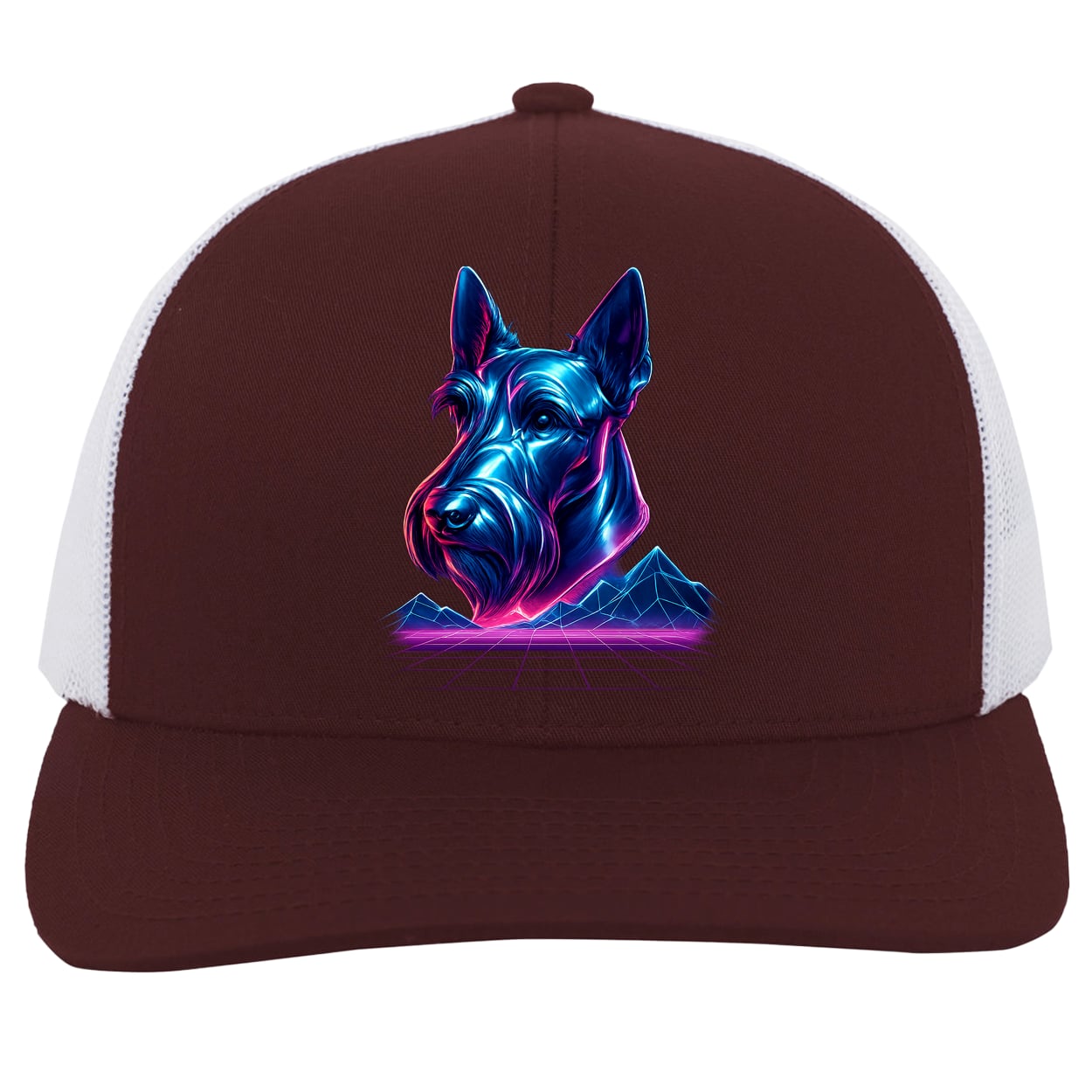 104C Trucker Snap Back - Maroon/White