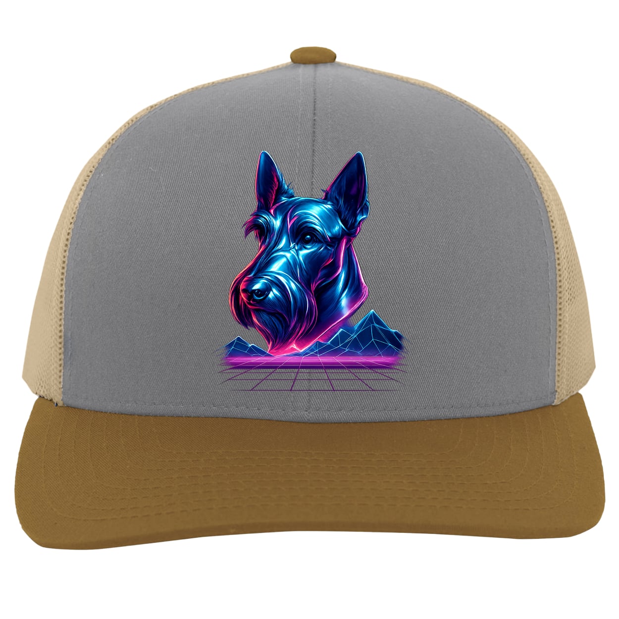 104C Trucker Snap Back - Heather/Beige/Amber