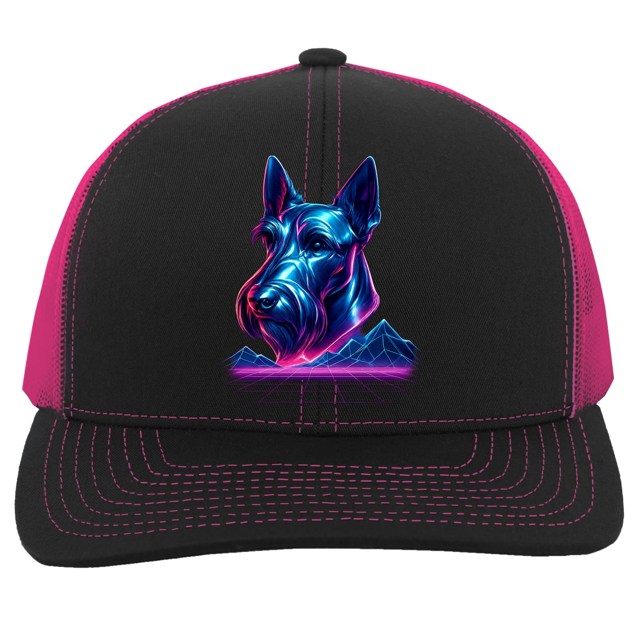 104C Trucker Snap Back - Black/Pink
