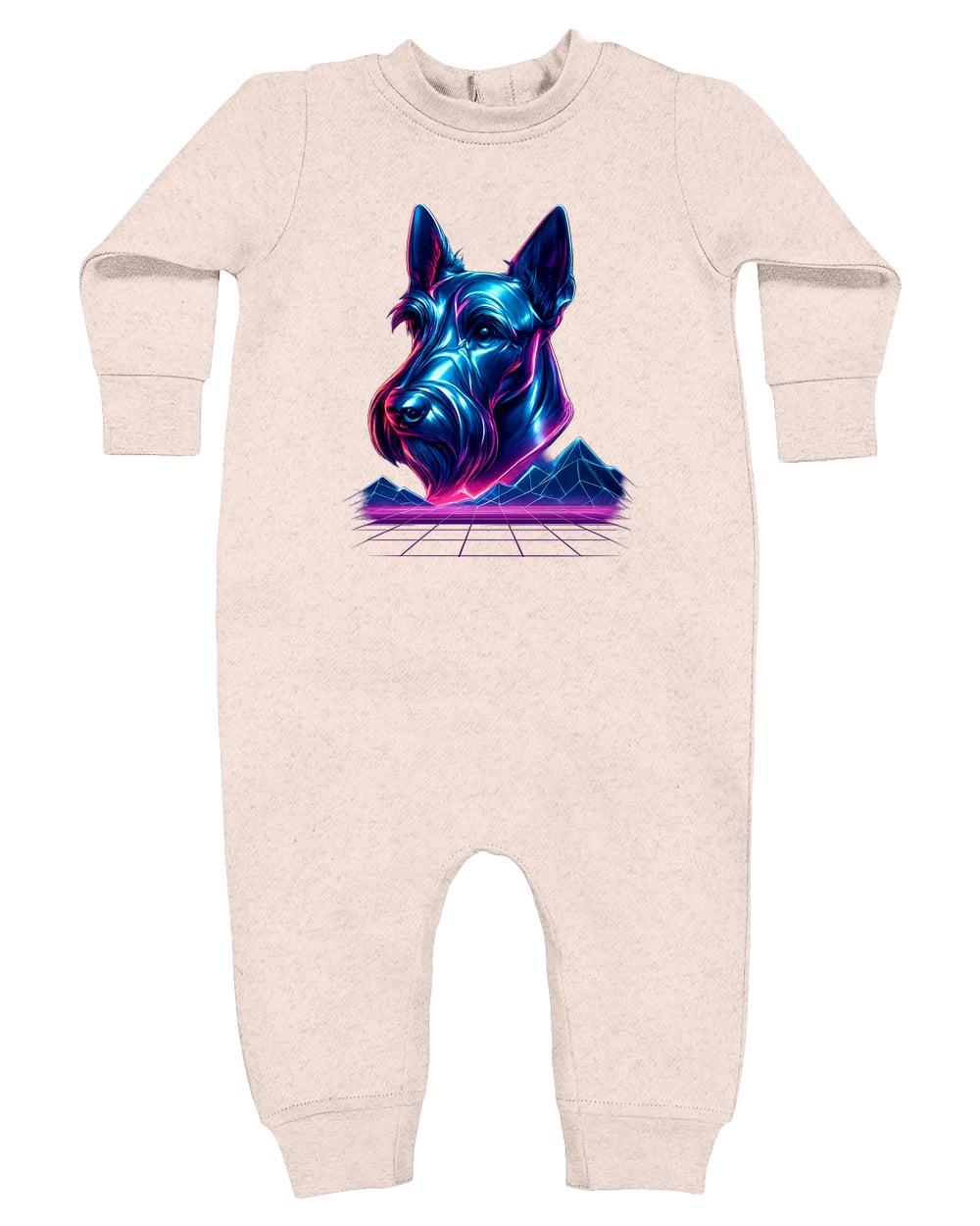 4447 Rabbit Skins Infant Fleece One-Piece Bodysuit - Natural Heather
