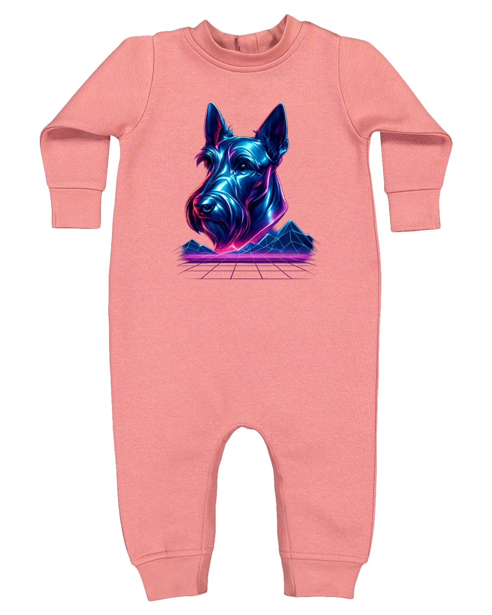 4447 Rabbit Skins Infant Fleece One-Piece Bodysuit - Mauvelous