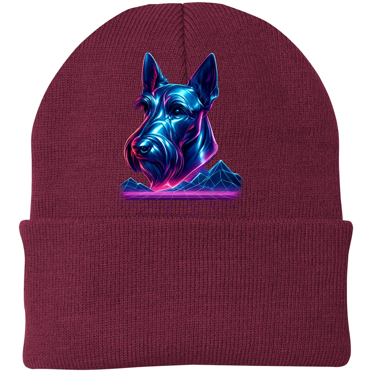 CP90 Port & Company Knit Beanie - Maroon