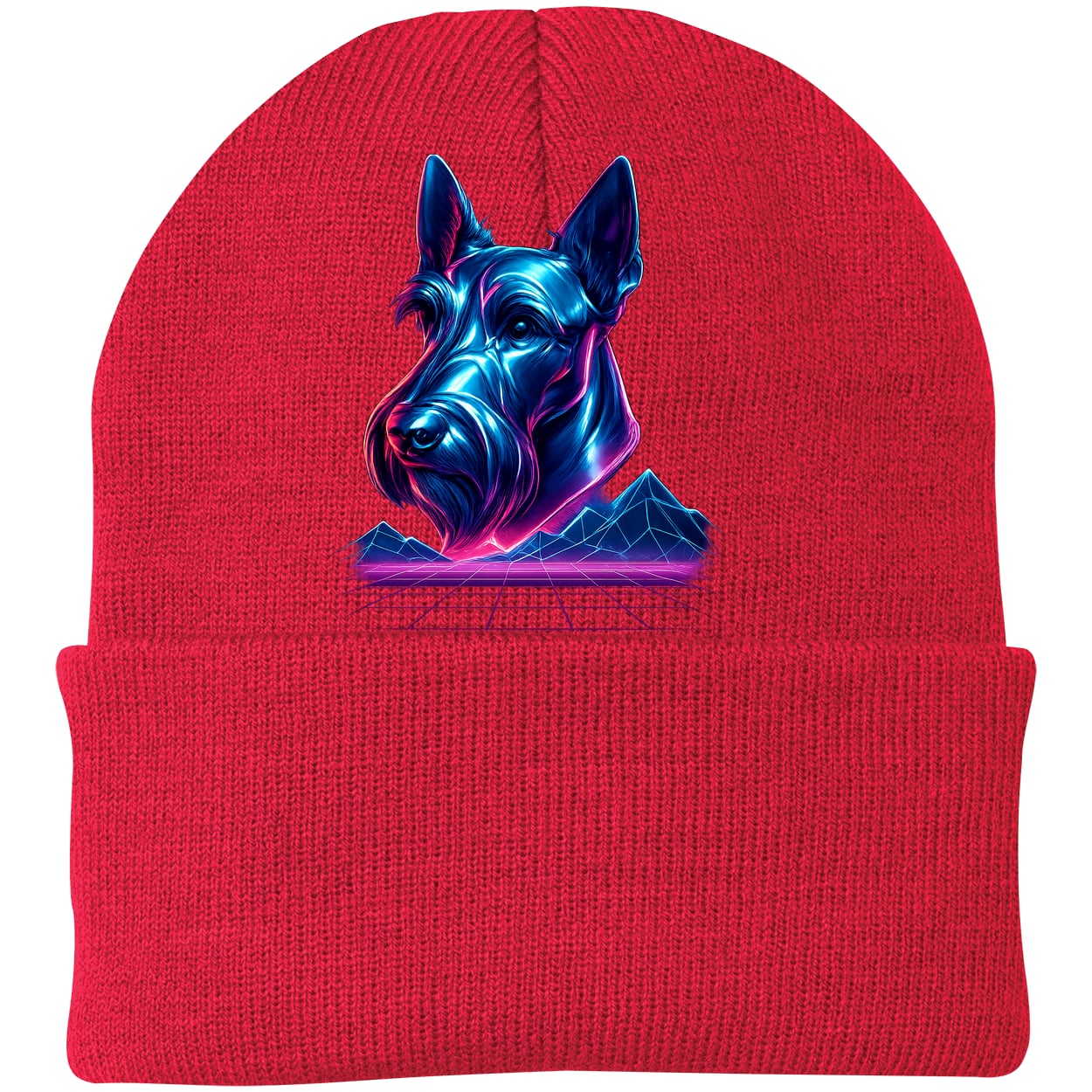 CP90 Port & Company Knit Beanie - Athletic Red
