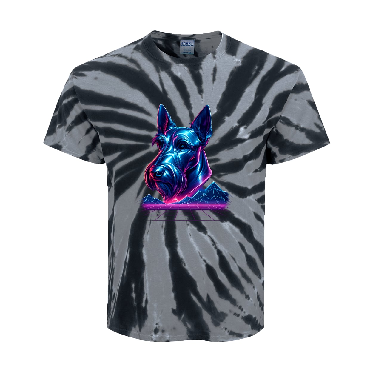 PC147Y Port & Company Kids Tie-Dye Tee - Black