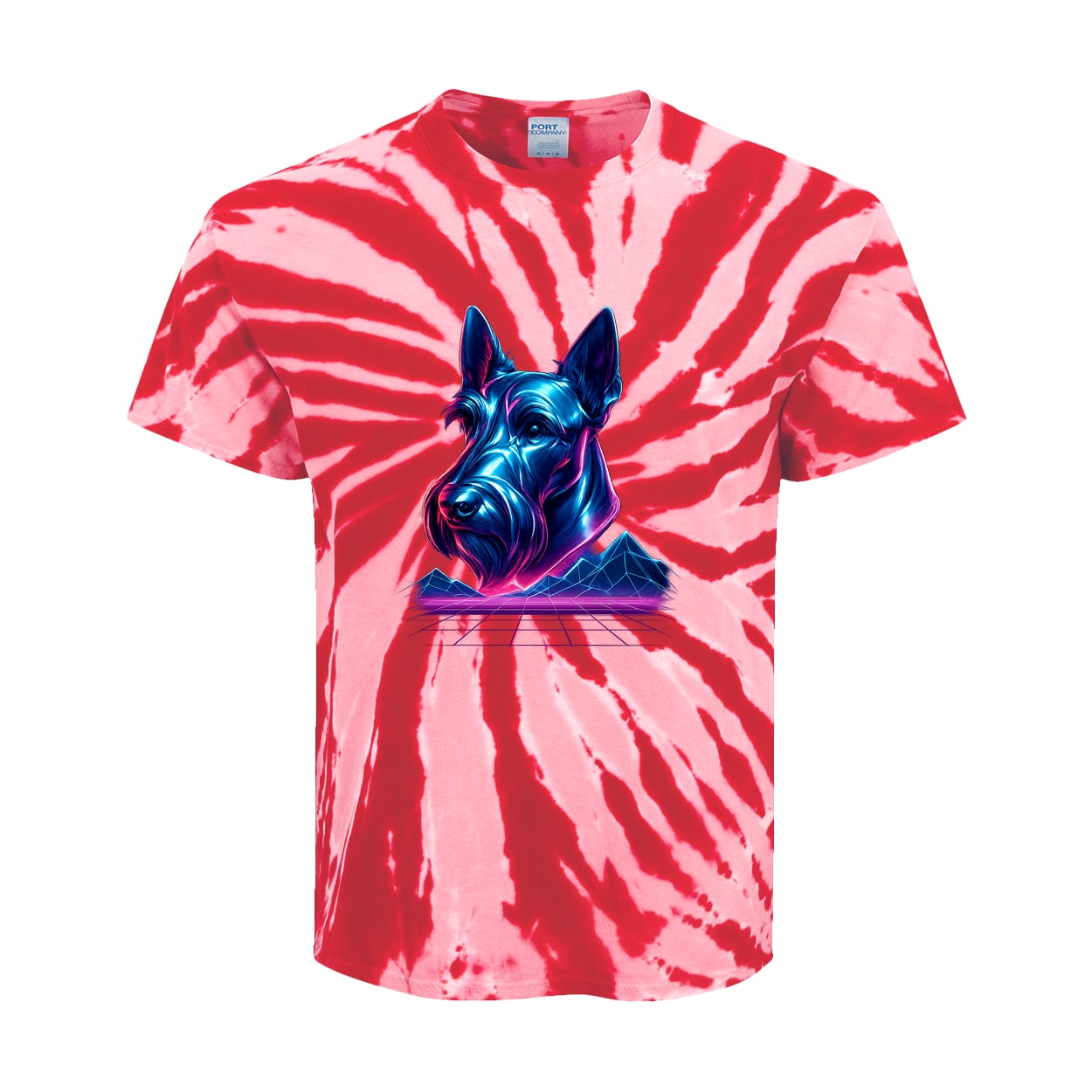 PC147Y Port & Company Kids Tie-Dye Tee - Red