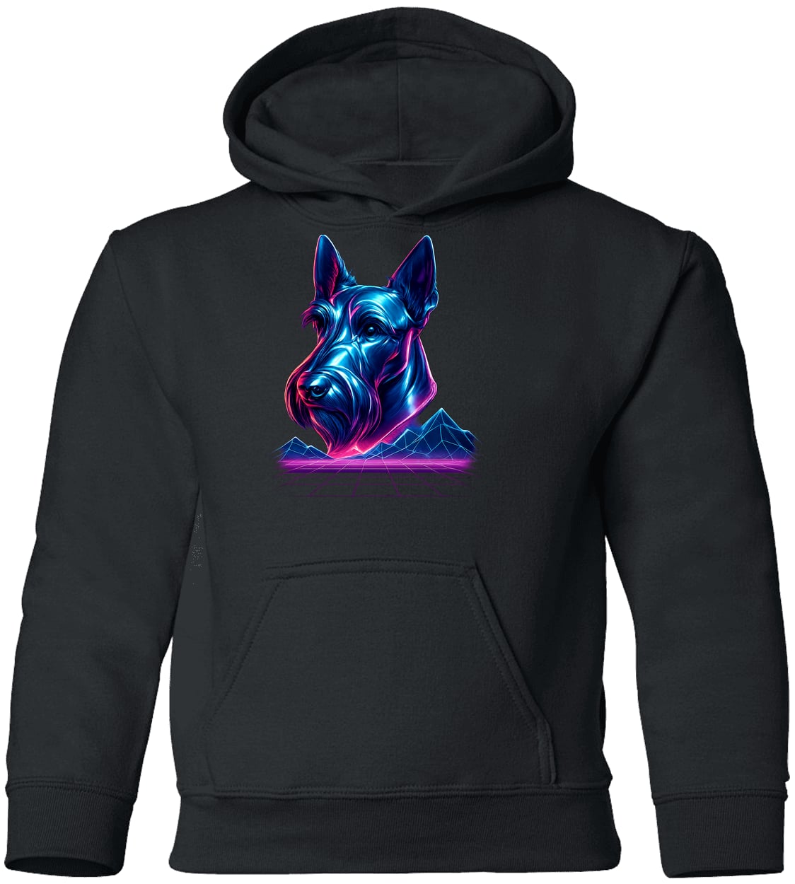 G185B Gildan Youth Pullover Hoodie - Black
