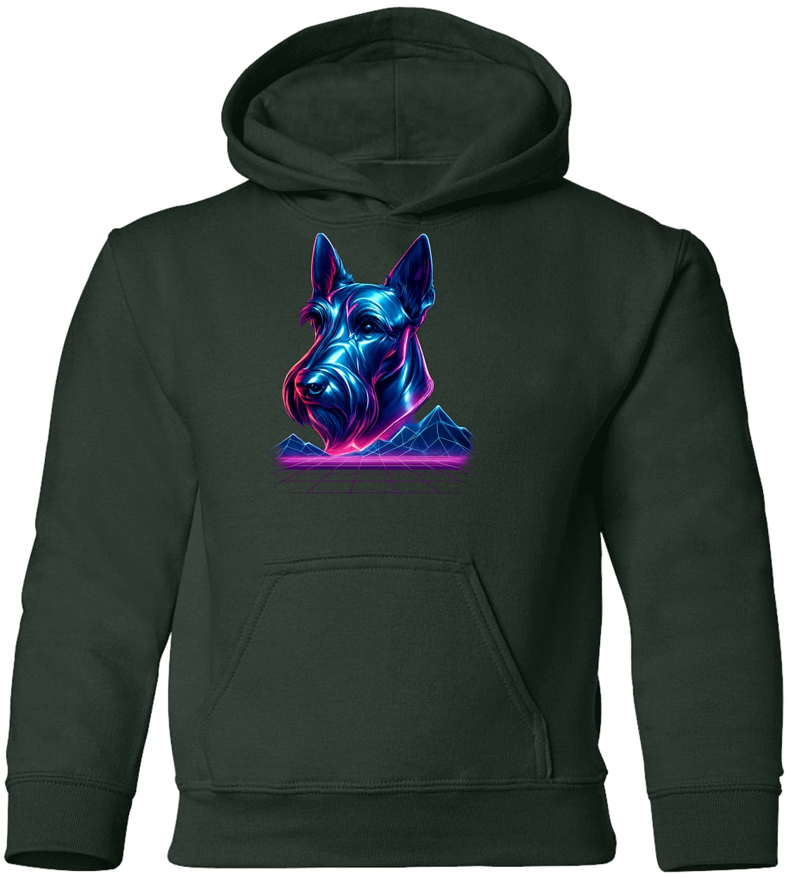 G185B Gildan Youth Pullover Hoodie - Forest Green