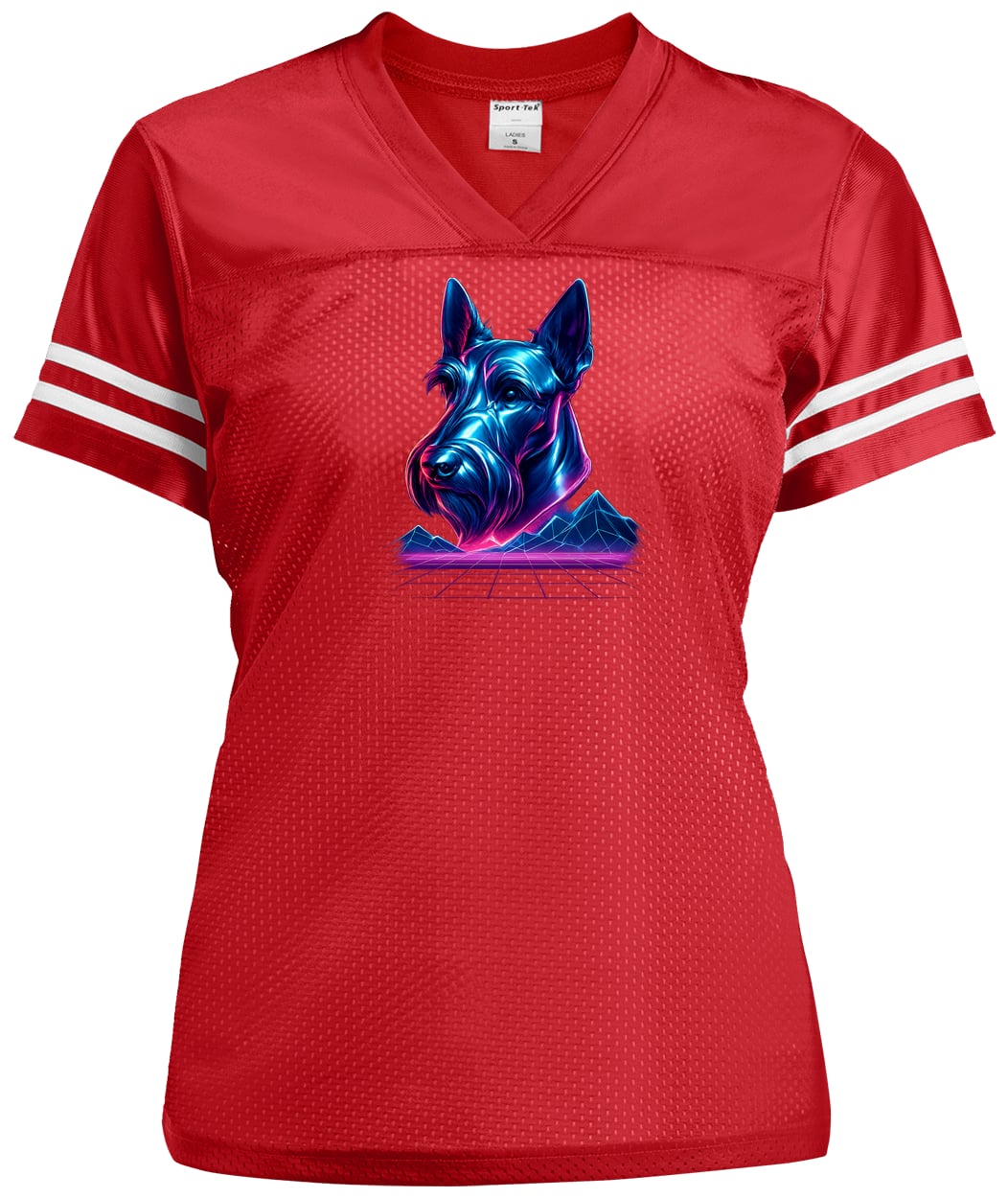 LST307 Sport-Tek Ladies' Replica Jersey - True Red/White