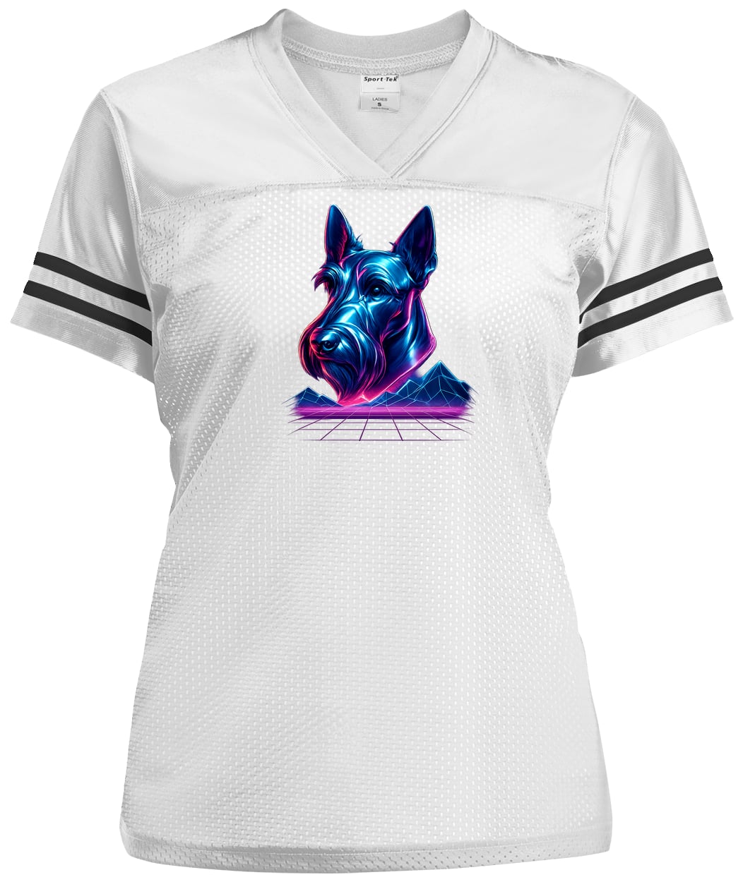 LST307 Sport-Tek Ladies' Replica Jersey - White/Black